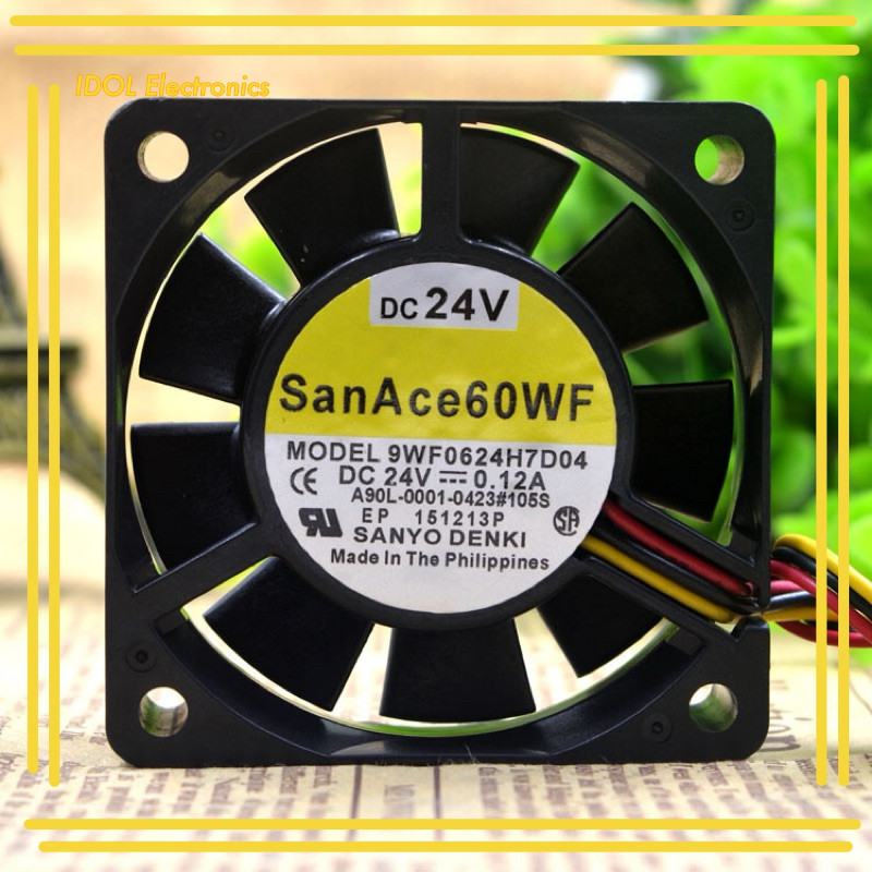 ราคาถูก! พัดลม 40*40หนา 20 A90L-0001-0511/0423#105S 9WF0624H7D03/D04/D05 ไฟ24V  แจ็ค ดำ ขาว 0.12a