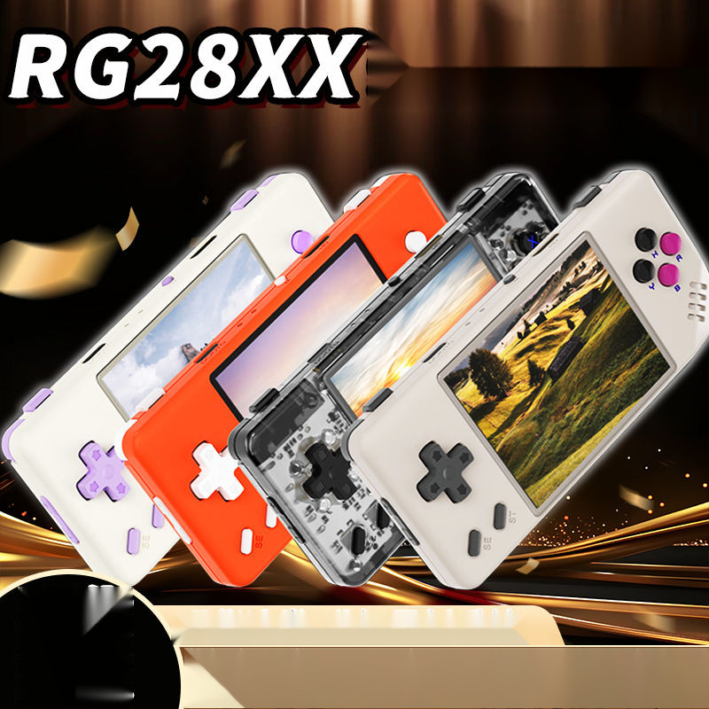 Anbernic แอมเบอร์นิค rg28xx ใหม่มินิแนวนอนแบบพกพาพกพาแบบพกพาพร้อมทีวี