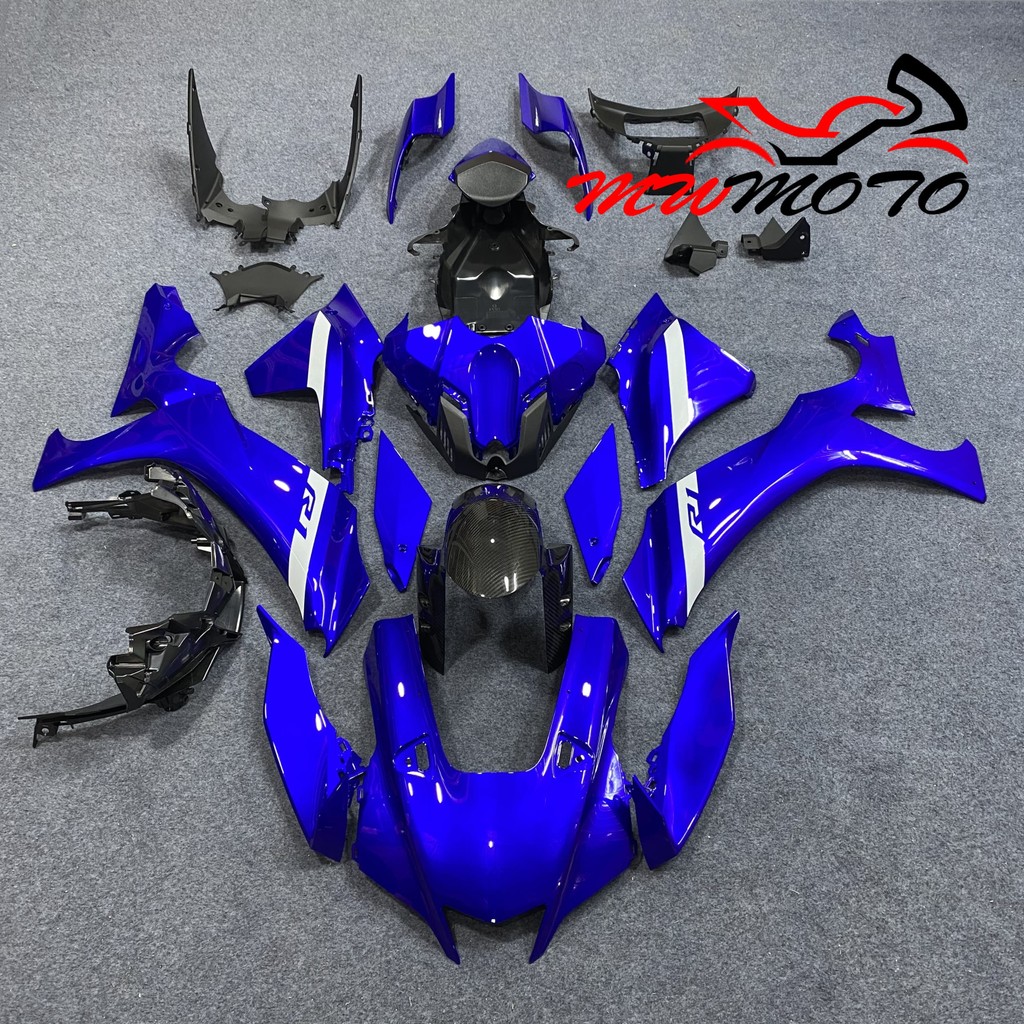 ร้านคนไทยรับประกันชุดแฟริ่งสีน้ำเงินทั้งคันสำหรับ YAMAHA YZF-R7 ปี 2022–2023ชุดเปลือกรถแต่งสปอร์ต(Pi