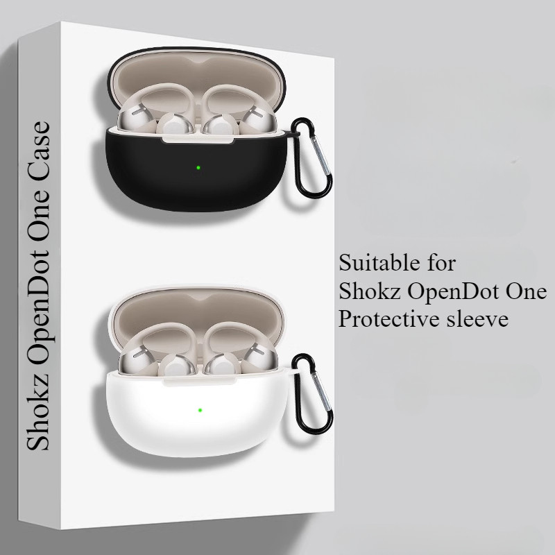 For Shokz OpenDot One Case Silicone Soft Case Lanyard Pendant Shokz OpenDot One Shockproof Shell Case Protective Sleeve Cover