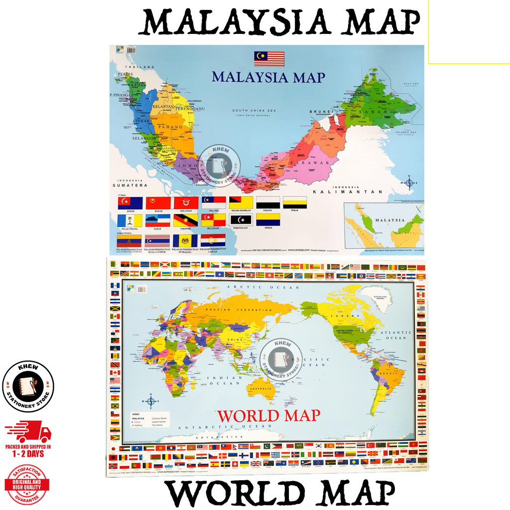 WORLD MAP / MAP ภาพยนตร์และสเปน/ PETA DUNIA