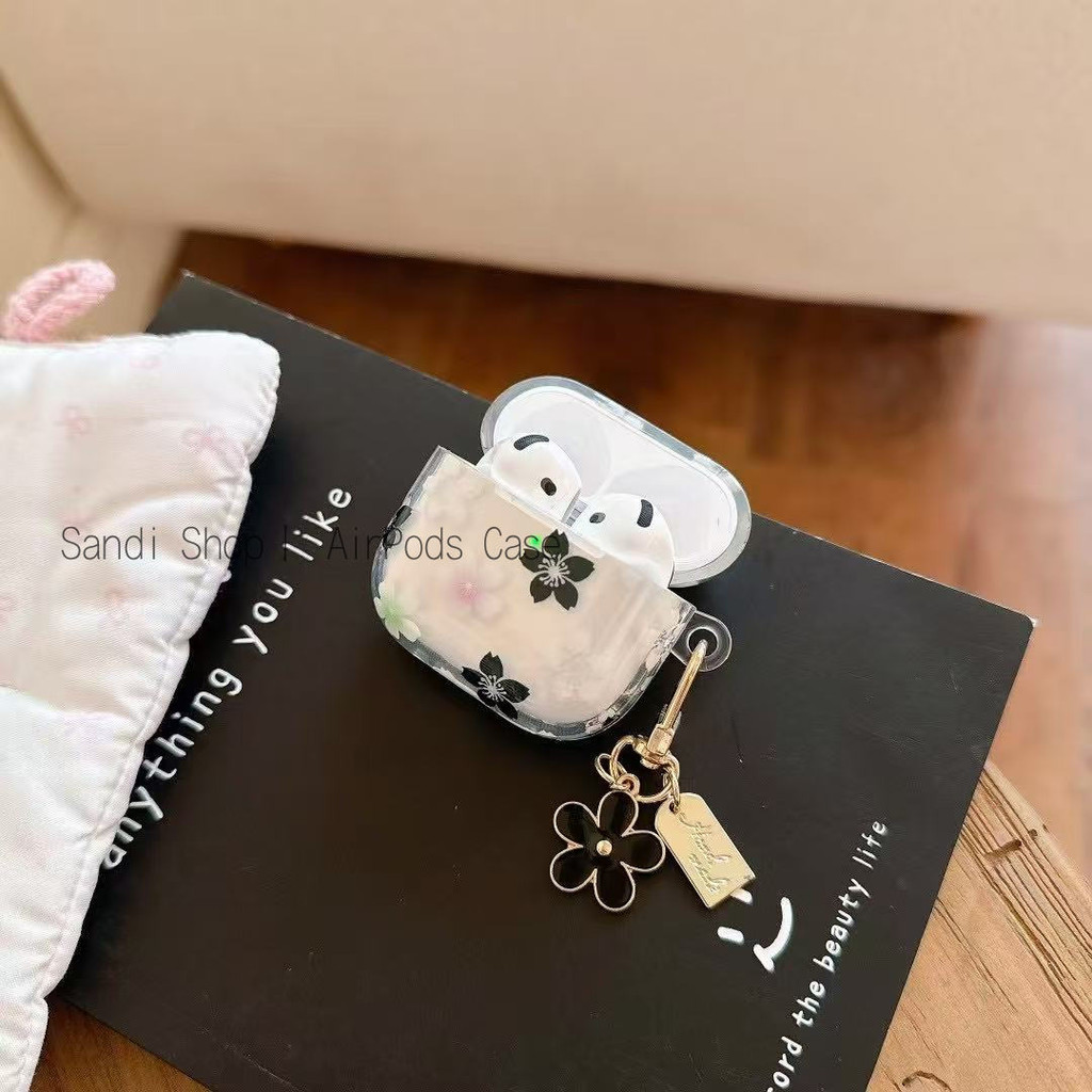 โปร่งใสglitterดอกไม้airpods 4 สําหรับAirPods 1/2/3/Pro/Pro2 กรณีTPU Soft Appleชุดหูฟังบลูทูธไร้สายAnti drop AirPods 3GenกรณีAirPods Pro2 กรณี ราคา ถูกที่สุด ดีลบีเคเค แกลเลอรีภาพที่ 4