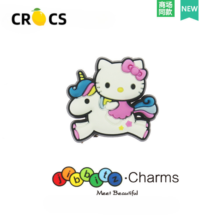 Crocs jibbitz ตัวติดรองเท้า crocs ลายการ์ตูนแมวเฮลโลคิตตี้น่ารัก สําหรับตกแต่งรองเท้า