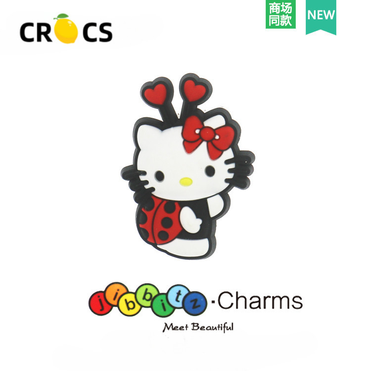 Crocs jibbitz ตัวติดรองเท้า crocs ลายการ์ตูนแมวเฮลโลคิตตี้น่ารัก สําหรับตกแต่งรองเท้า