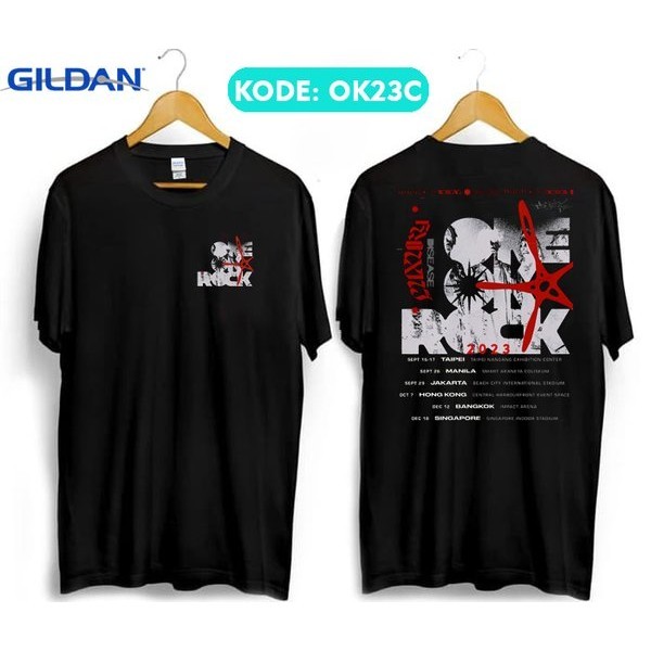 เสื้อยืดผู้ชาย one ok rock living ใน jakarta 2023 bahan katun พรีเมี่ยม S-5XL