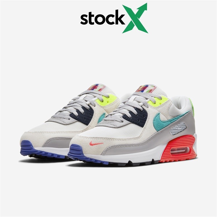 * ของแท้ 100% ori * Nike Air Max 90 SE รองเท้ากีฬา รองเท้าวิ่ง สีขาว สีเขียว สีแดง สําหรับผู้ชาย DA5562-001 JGJX