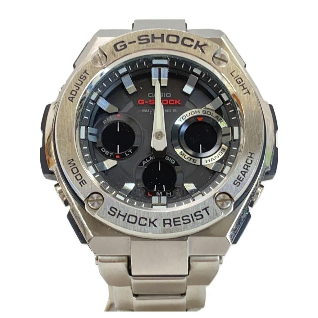Casio นาฬิกาข้อมือ G-Shock สายสแตนเลส พลังงานแสงอาทิตย์ ส่งตรงจากญี่ปุ่น มือสอง สําหรับผู้ชาย
