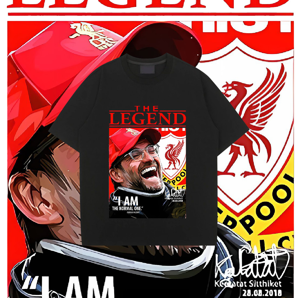 เสื้อยืด สกรีนลายแฟนคลับลิเวอร์พูล The Legend - Liverpool Klopp