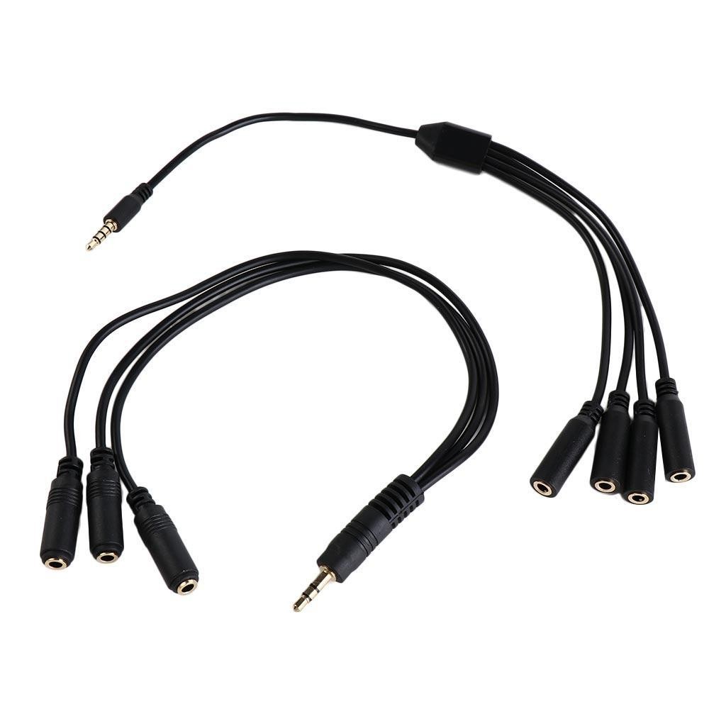 Parischamps 3.5 มม.สายแยกสาย Extender สาย AUX 3.5 มม.TRRS 1/8" ชาย 3/4/5/6 3.5 มม. 3.5 มม.แจ็คหญิง 3.5 มม.ชายอะแดปเตอร์เสียงสายไฟ