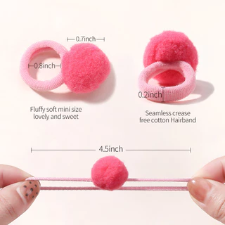 20/40 ชิ ้ นเด ็ กวงผมยืดหยุ ่ นสาวตุ ๊ กตาลูกบอลยางสําหรับเด ็ ก Sweets Scrunchie คลิปอุปกรณ ์ เสริมผมเด ็ ก
