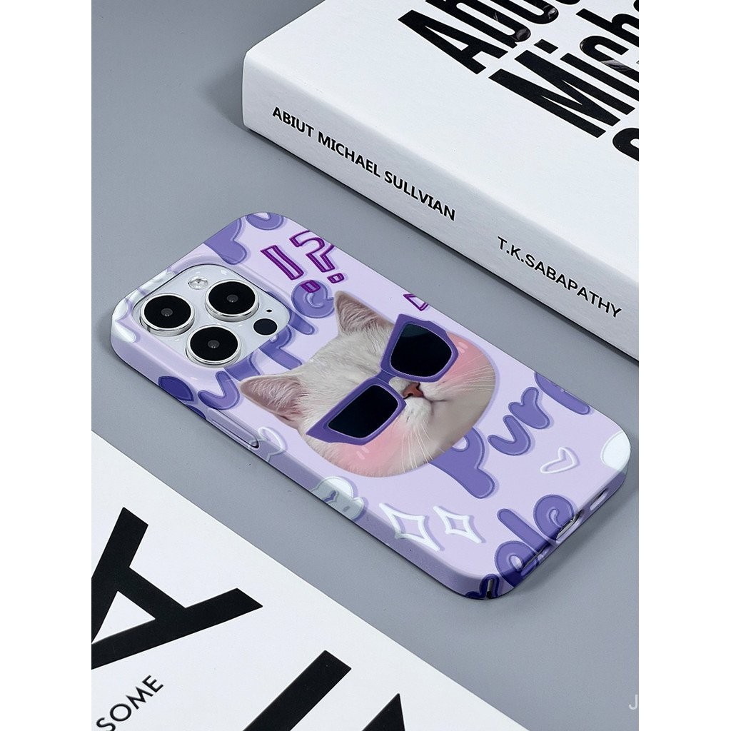 เคสโทรศัพท์มือถือแบบแข็ง กันกระแทก ลายแมว สําหรับ iPhone 15 14 13 12 11 pro Max se X XR XS Max 7 8 6s Plus