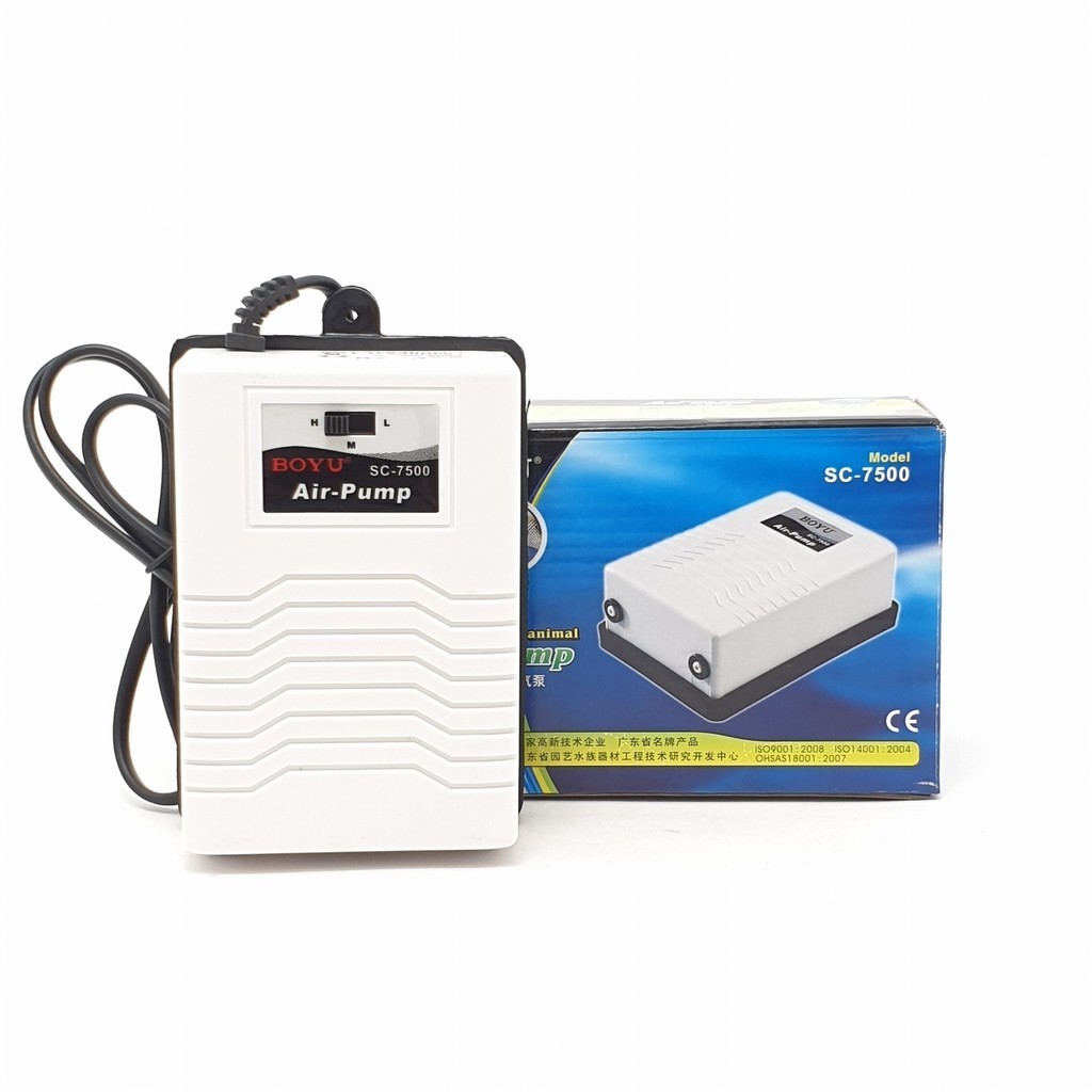 pw639shop ปั๊มลมตู้ปลา 2 ทาง  Boyu  รุ่น SC-7500