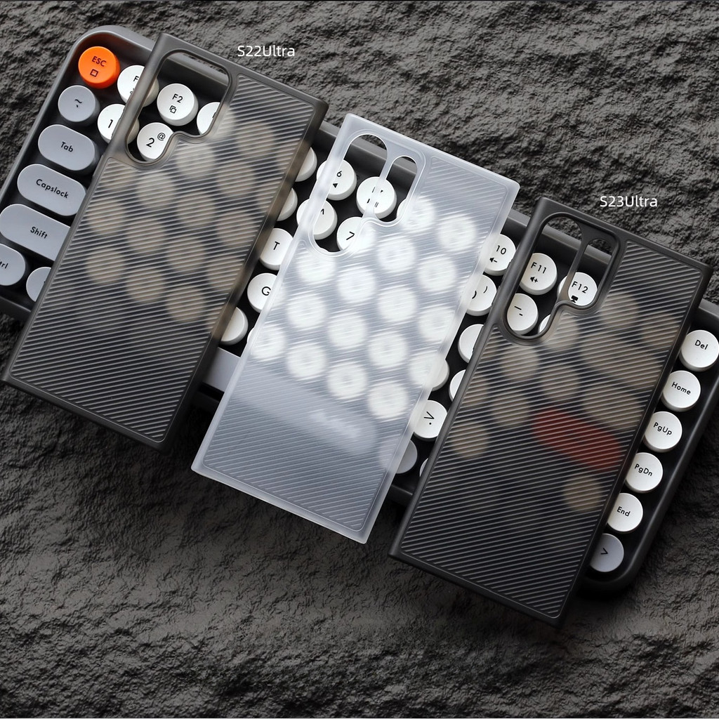 เคสโทรศัพท์มือถือ ผิวด้าน บางมาก กันกระแทก กันรอยนิ้วมือ ลายทาง สําหรับ Samsung S24 Ultra 0.3 มม. S23 Ultra S22 Ultra S24 Plus