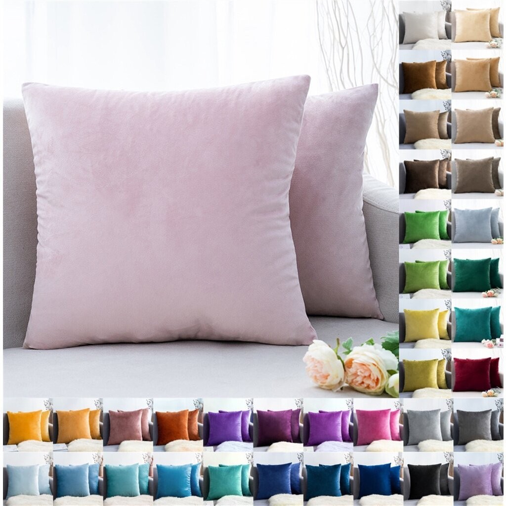 30x50 45x45 50x50 ซม.กํามะหยี่นุ่มธรรมดาปลอกหมอนอิงโยนหมอนกรณีบ้านโซฟาห้องรถเก้าอี้สํานักงานตกแต่ง