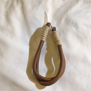 Luken Creative Braided Lanyard พวงกุญแจสําหรับเคสโทรศัพท ์ ผู ้ หญิง Anti Lost Knot เชือกสายคล ้ องกุญแจรถ Diy อุปกรณ ์ เสริมแฟชั ่ นพวงกุญแจ