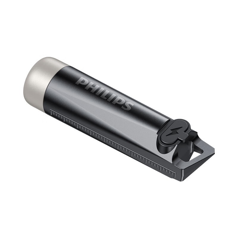 Philips EDC ไฟฉาย LED ชาร ์ จ Mini EDC พวงกุญแจไฟฉาย Camping โคมไฟสําหรับเดินป ่ า Self Defense