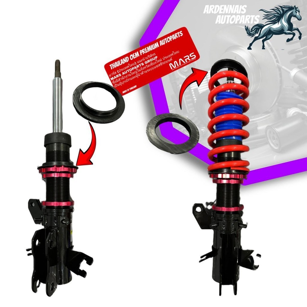 Adjuster SPRING KNOB TOP ยางสนับสนุน ADJUSTABLE ABSORBER TOP CAP BOTTOM MOUNT SPRING ที่นั่ง WASHER