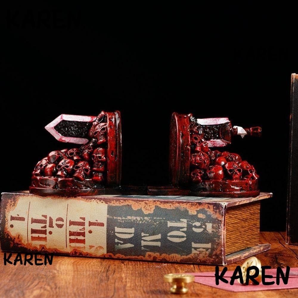 Karen Furious Dragon Slayer Bookend, ทนทานฐานหัตถกรรม Berserk Bookends, ที ่ ไม ่ ซ ้ ํากันลื ่ นเรซิ ่ นอ ่ านหนังสือ Bookends ชั ้ นวางโฮมออฟฟิศ