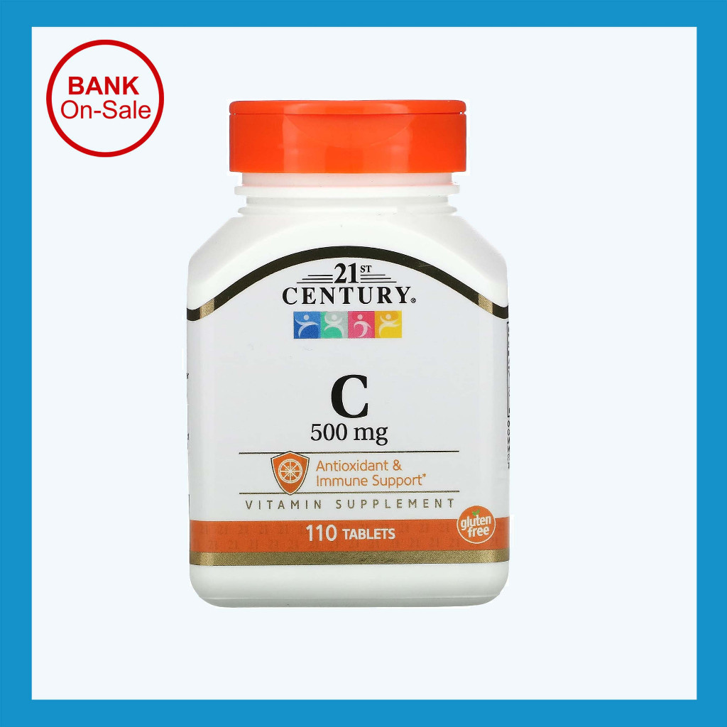 21st Century, Vitamin C, 500 mg, 110 Tablets วิตามิน C ขนาด 500 มก. บรรจุ 110 เม็ด