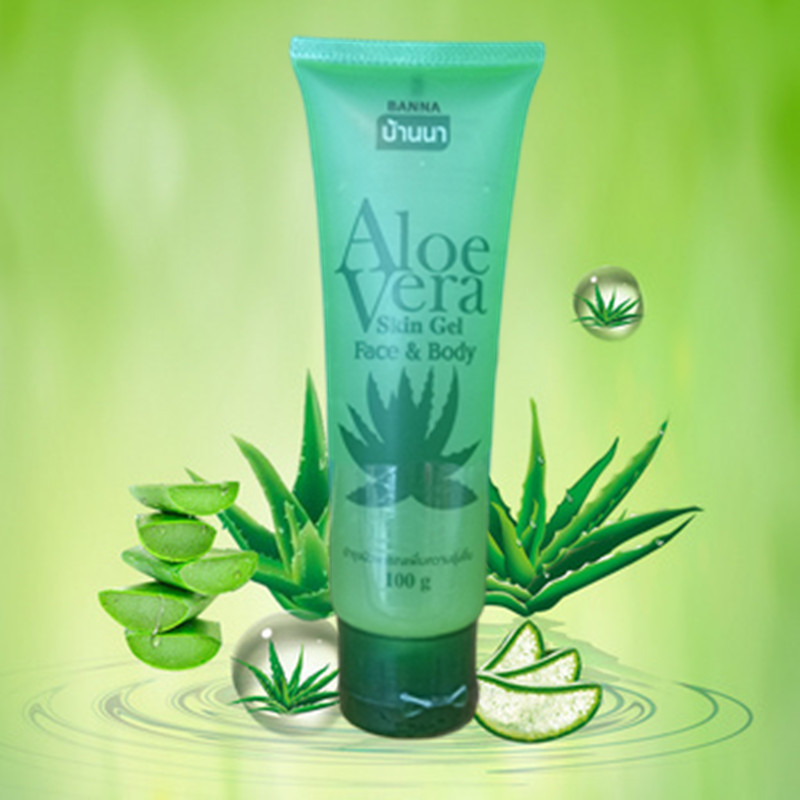 Banna Aloe Vera Skin Gel Face & Body 100g เจลว่านหางจระเข้ บ้านนา แพคเกจใหม่ เนื้อเจลใส