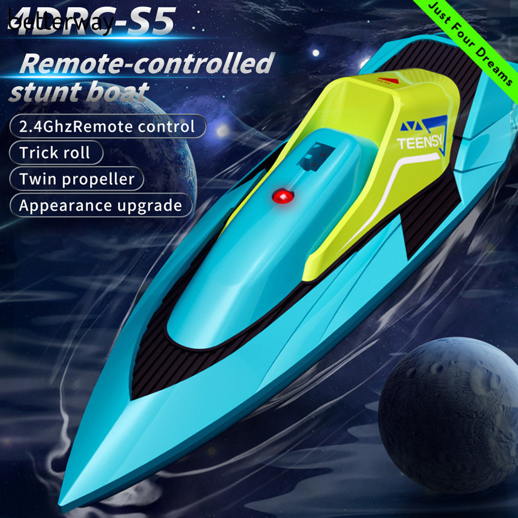 Btr _1 ชุดรีโมทคอนโทรลเรือ Dual-Motor Design Water-Leaving Induction Protection RC Speed Boat สําหรับเด ็ กผู ้ ใหญ ่