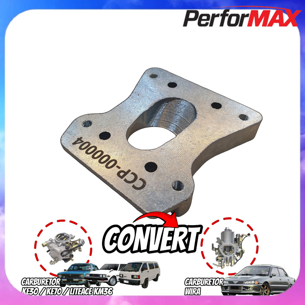 LITEACE, KE30, KE70 TAPAK KARBURETOR WIRA TO LITEACE, KE30, KE70 CAST IRON WITH GALVANIZED
