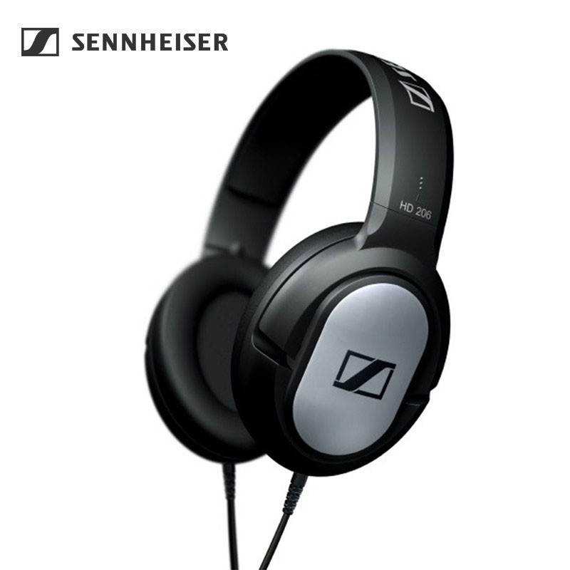 Sennheiser-hd 206 หูฟังสเตอริโอเบสแบบลึกแบบมีสาย , หูฟังแยกเสียงรบกวน , หูฟังสําหรับเล ่ นเกมกีฬา , 3.5 มม .