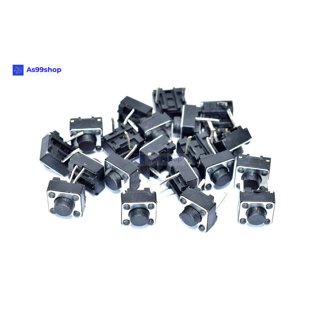 Micro switch button ไมโครสวิตช์ กดติดปล่อยดับ 6 *6 * 5 MM แบบ 2 ขา ขายาว 4 mm (จำนวน 20 ชิ้น)