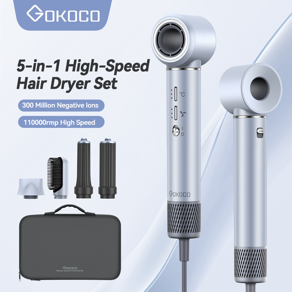 GOKOCO S1 Pro ชุดเครื ่ องเป ่ าผมอเนกประสงค ์ หัวเครื ่ องเป ่ าหัวฉีดแม ่ เหล ็ กหวียืดแห ้