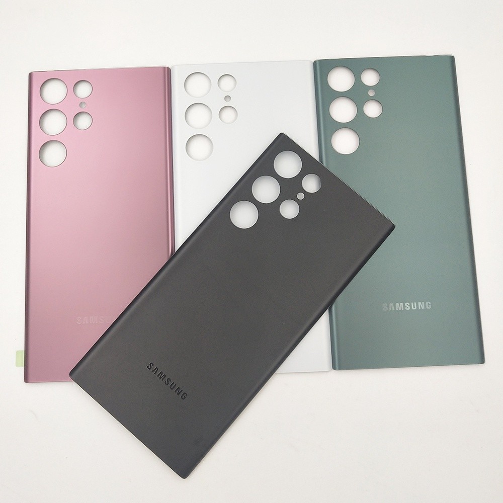 ฝาครอบกระจกสําหรับ Samsung Galaxy S22 Ultra 5G SM-S9080 3D กระจกฝาหลังแบตเตอรี่ด้านหลังแผงประตูอะไหล