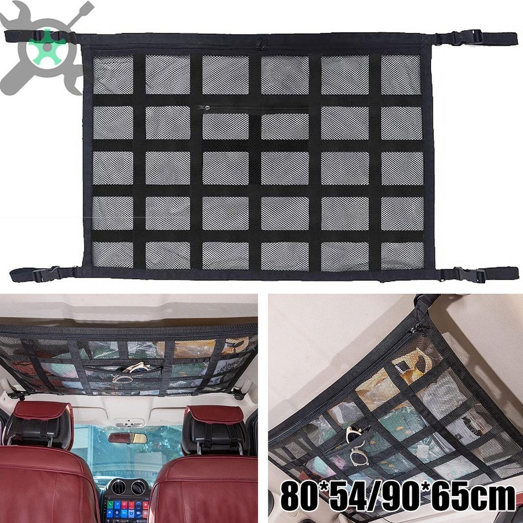 รถเพดาน Cargo Net Strong Load-Bearing หลังคารถ Organizer ตาข ่ ายรถเพดานสุทธิกระเป ๋ าเก ็ บ SHOPCYC7351