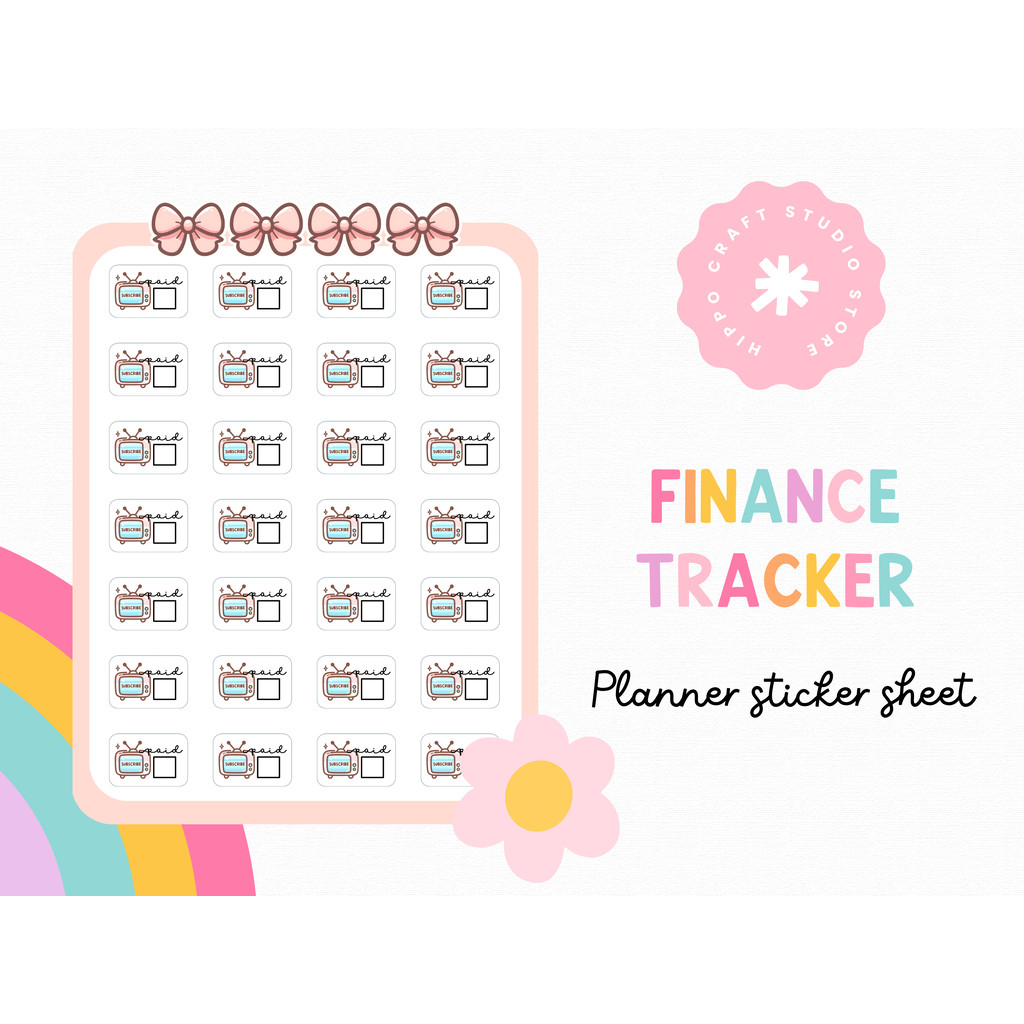 TV subscribe pay | Planner sticker sheet ชำระค่าสมาชิกช่องหนัง แพลนเนอร์สติ๊กเกอร์