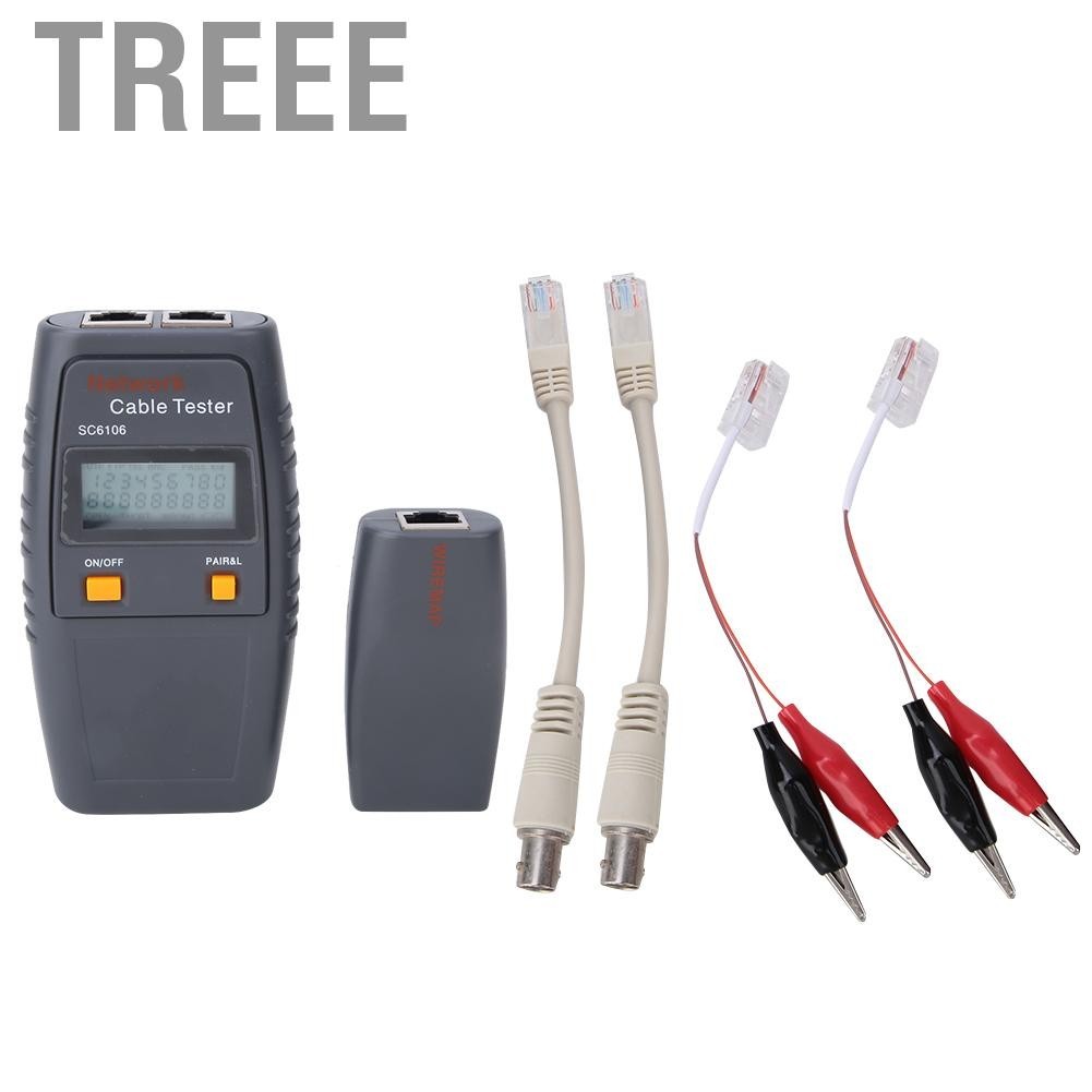 Treee SC6106 LAN Network Wire Cable Tester Electrical Line Finder With LCD Display