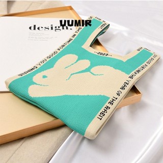 UUMIR   กระเป๋าถือ กระเป๋าช้อปปิ้ง ผ้าถัก ขนาดเล็ก สําหรับผู…