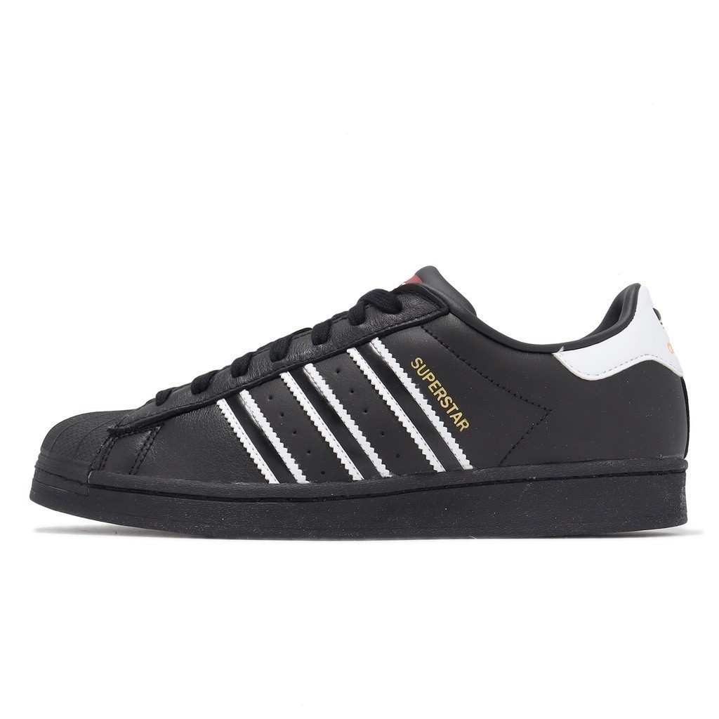 Adidas Casual Shoes Superstar Black White Red Clover Shell Toe Men 's Versatile Style [ACS ] GX9877