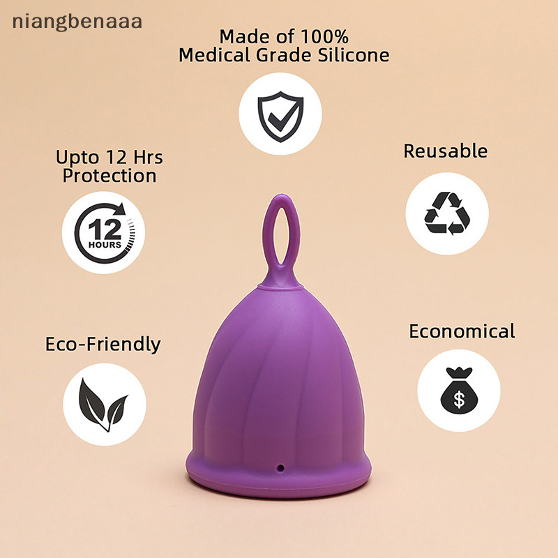 (niangbenaaa) 1pcs ถ้วยประจําเดือน Hygiener Period สําหรับผู้หญิง Menstrawtie ถ้วยซิลิโคนถ้วยประจําเดือน Anti-Lateral Leakage ถ้วยประจําเดือนใหม่