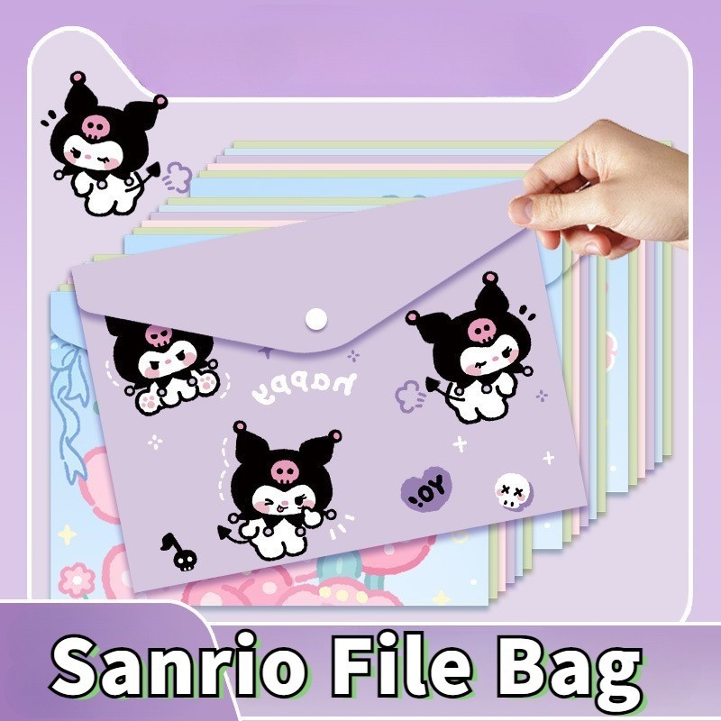 Kawaii Sanrio Hellokitty Cinnamoroll Mymelody Kuromi Pochacco กระเป ๋ าเก ็ บตั ๋ วการ ์ ตูนอะนิเมะกระเป ๋ ากระเป ๋ าแบบพกพา