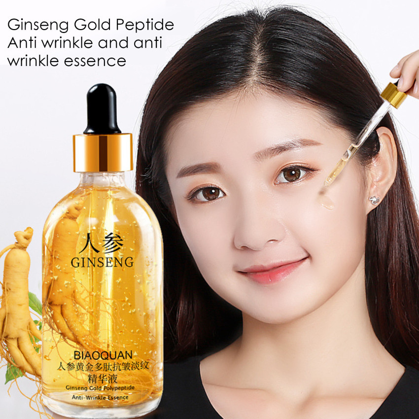 100ml Gold Ginseng Face Essence Polypeptide Anti-Wrinkle Lightning Moisturizing Niacinamide Facial Serum สําหรับผลิตภัณฑ ์ ดูแลผิว