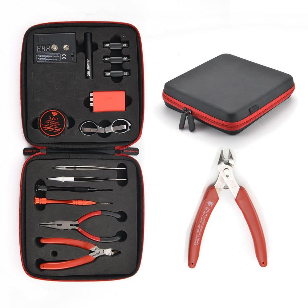 Coiler Master V2 DIY ชุดเครื่องมือ All-in-one อุปกรณ์ Winding Rod Ohm Tester แหนบเซรามิกลวด