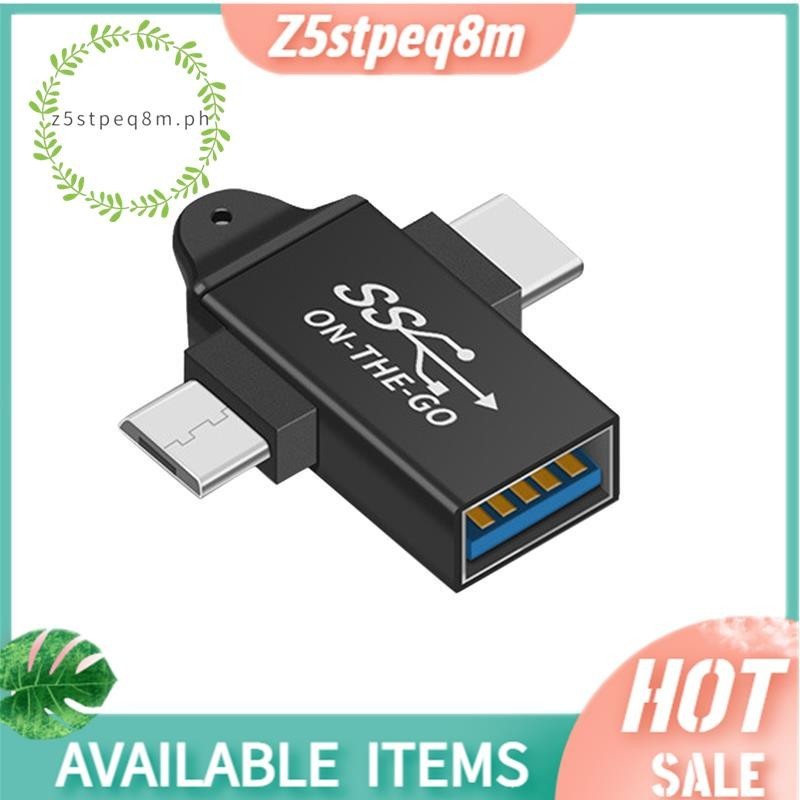 Z5stpeq8m USB C เป็น USB 3.0 OTG Converter อะแดปเตอร์ USB 2 in 1 Type C Micro-OTG