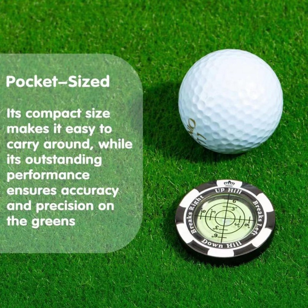 ชิปโป๊กเกอร์ Golf Marker ความแม่นยําสูง Ball Putting Reader อุปกรณ์กอล์ฟพร้อมคลิปหมวก Golf Ball Markers yontnth