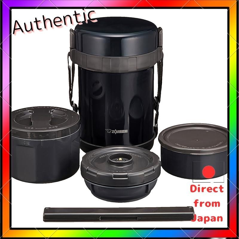 Zojirushi ( ZOJIRUSHI ) Heat-Retaining Lunch Box Stainless Steel Lunch Jar, Navy Black, approx. 3 cups of tea SL-GG18-BD