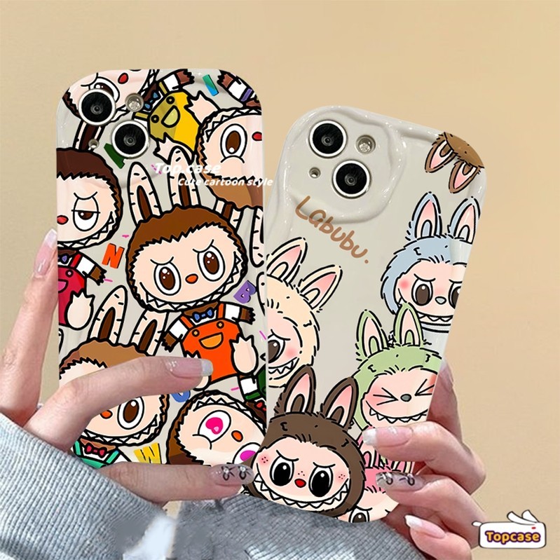 สําหรับredmi A3 13C A1 12C 10C 10A 10 9A 9C 9Tหมายเหตุ13 12 11 10 9 Pro 11s 11 10s 10 9s Mi12 11 Lite Poco X3 Pro NFCน่ารักLabuการ์ตูนกันกระแทก3D Waveขอบเคสโทรศัพท์ ฝาครอบแบบนุ่ม