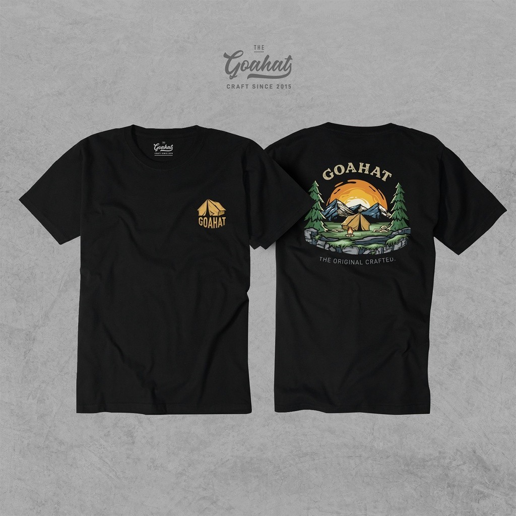 เสื้อยืด Camping สกรีน งาน Cotton100 ผ้าหนานุ่ม ทิ้งตัวสวย งานคุณภาพจากแบรนด์ GOAHAT S-5XL
