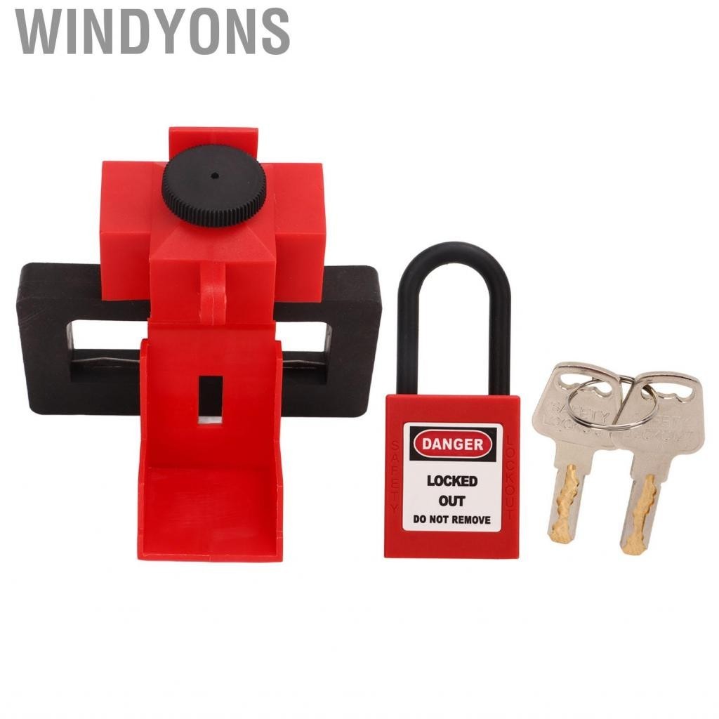 Windyons Clamp On Breaker Lockout Safety Padlock Kit Heat Resistant Lock Out Tag Set