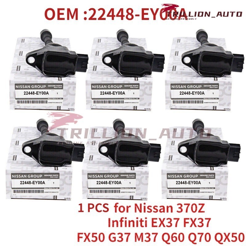 คอยล์จุดระเบิด OEM 22448-EY00A สําหรับ Nissan 370Z Infiniti FX37 G37 M37 Q60 1 ชิ้น