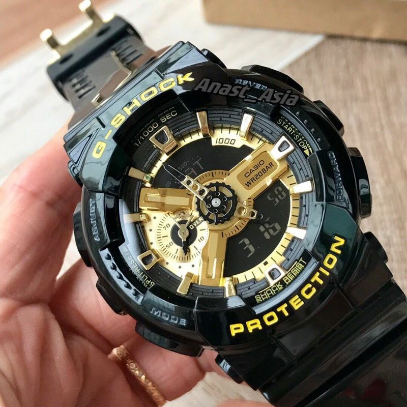 G-shock GA-110GB 1A Black Gold Analog Digital watch กีฬานาฬิกาผู ้ ชาย
