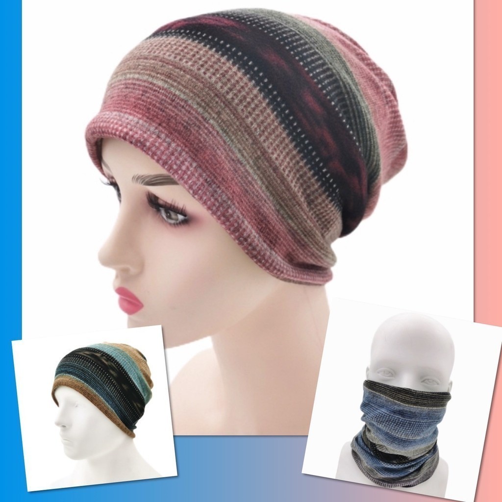 ❤ หมวก มะเร็ง ลายทาง ระบายอากาศ คลุมผม ผ้าโพกหัว หมวกคีโม แฟชั่น ผ้าเนื้อดี ยืดยุ่น หมวกผู้ป่วย เกรดพรีเมี่ยม ❤ - รูปที่ 4