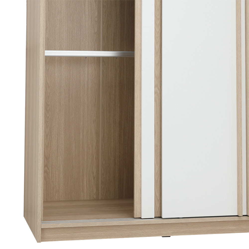 INDEX LIVING MALL ตู้เสื้อผ้าบานสไลด์ รุ่นวาร่า ขนาด 120 ซม. - สีเลอบาน่า โอ๊ค/ขาว - รูปที่ 5