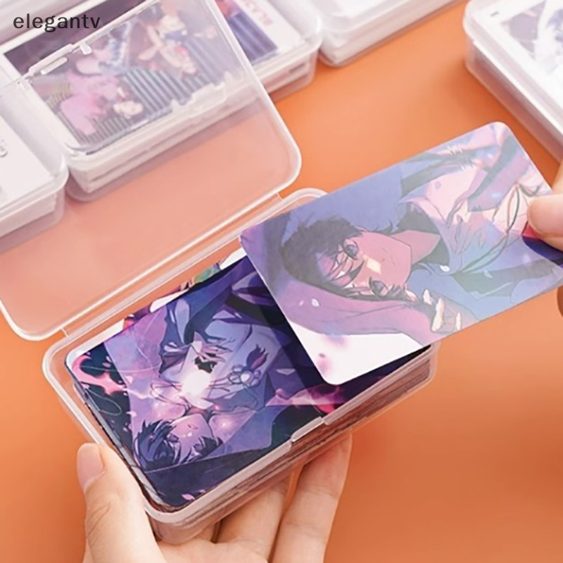Egn ใหม่กล่องเก็บพลาสติกใส Photocards กล่องเก็บการ์ดขนาดเล็กโต๊ะ Organizer กล่องการจําแนกกล่องเครื่องเขียน N